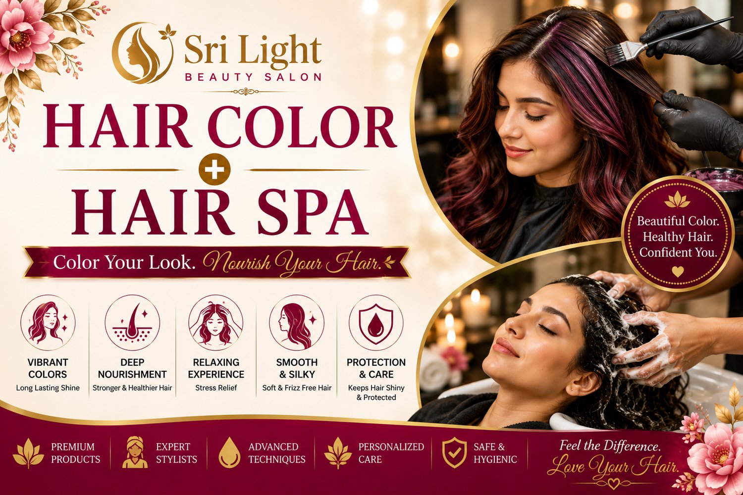 Hair Color + Hair Spa Services