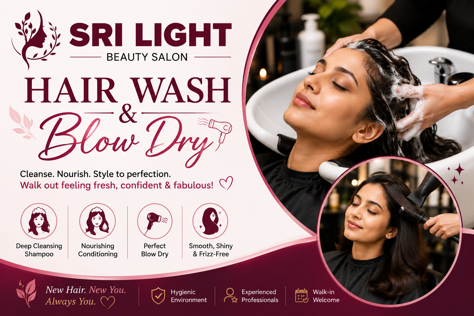 Hair Wash & Blow Dry Services